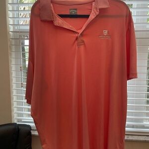 Orange & White Striped Men’s XL Callaway Polo